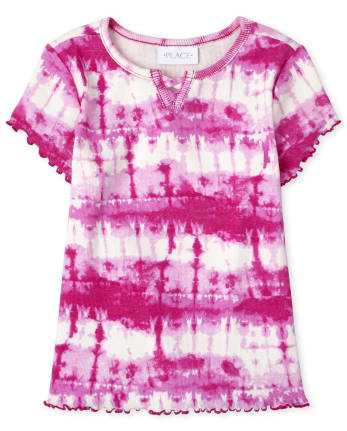 Haut côtelé tie-dye pour fille