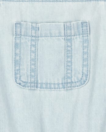 Girls Chambray Shortalls