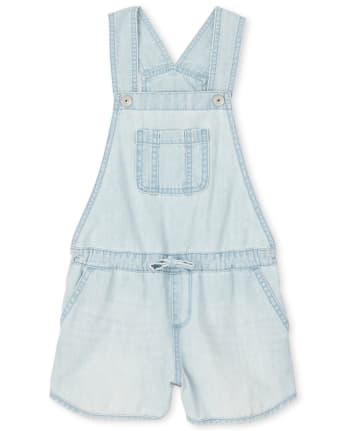 Girls Chambray Shortalls
