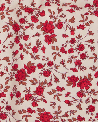 Combishort smocké à fleurs pour fille