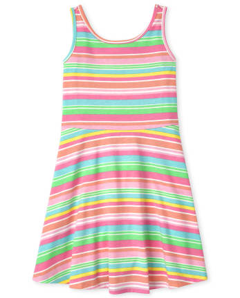 Girls Sleeveless Knit Tank Dress | The Children's Place - SWEET PEA
