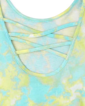 Mameluco con espalda cruzada y estampado para niñas