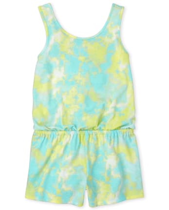 Mameluco con espalda cruzada y estampado para niñas