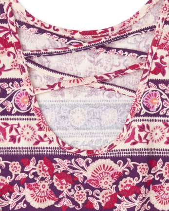 Mameluco recortado con estampado de niñas