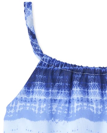 Girls Tie Dye Tiered Dress