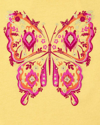 Girls Butterfly Fringe Tank Top