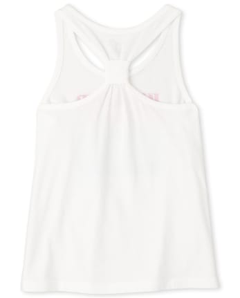 Girls Graphic Knotted Tank Top
