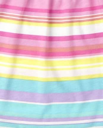 Lot de 2 débardeurs smockés à imprimé arc-en-ciel pour fille