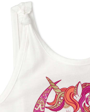 The Childrens Place Girls Graphic Tank Tops Pack of Two