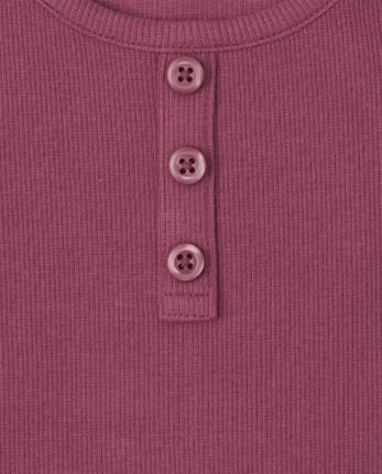 Girls Ribbed Henley Tank Top 2-Pack