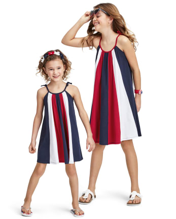 Girls Americana Colorblock Dress