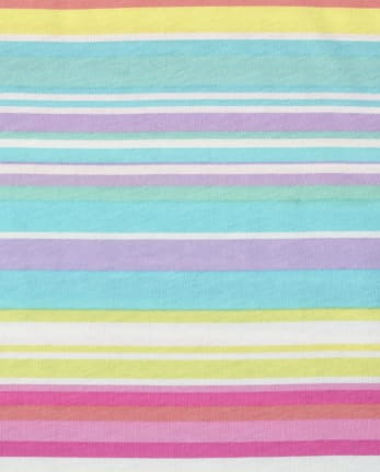 Lot de 5 t-shirts superposés basiques arc-en-ciel pour filles