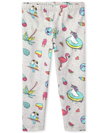 Girls Print Capri Leggings