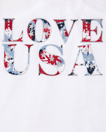 Girls Americana Love Tie Dye 2-Piece Set