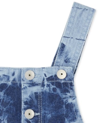 Short en denim tie-dye pour fille