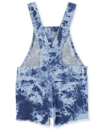 Short en denim tie-dye pour fille