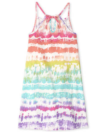Girls Rainbow Tie Dye Dress