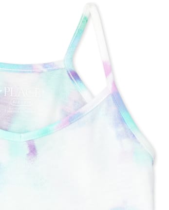 Girls Print Drop Waist Dress