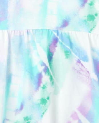 Girls Print Drop Waist Dress