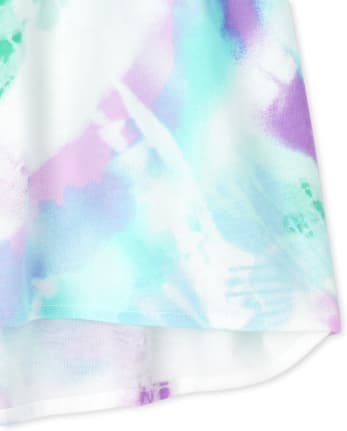 Girls Print Drop Waist Dress