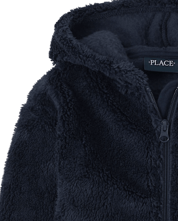 Girls Sherpa Zip-Up Hoodie