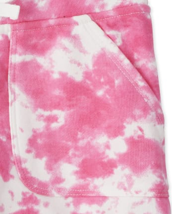 Short en molleton tie-dye pour fille