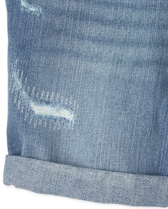 Short midi en jean pour fille