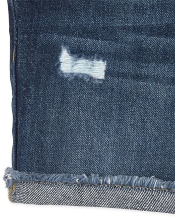 Paquete de 2 pantalones cortos vaqueros midi para niña
