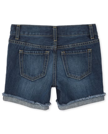Paquete de 2 pantalones cortos vaqueros midi para niña