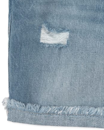 Paquete de 2 pantalones cortos vaqueros midi para niña