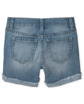 Paquete de 2 pantalones cortos vaqueros midi para niña