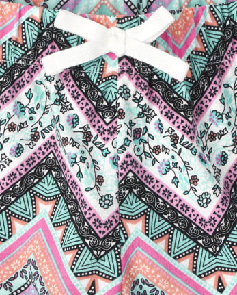 Pack de 2 pantalones cortos estampados para niñas