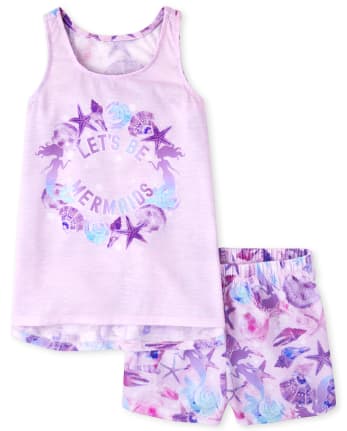 Justice mermaid pajamas sales