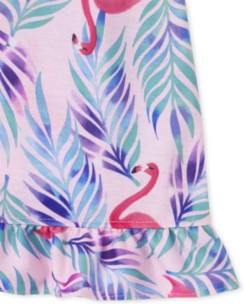 Chemise de nuit flamant rose pour filles