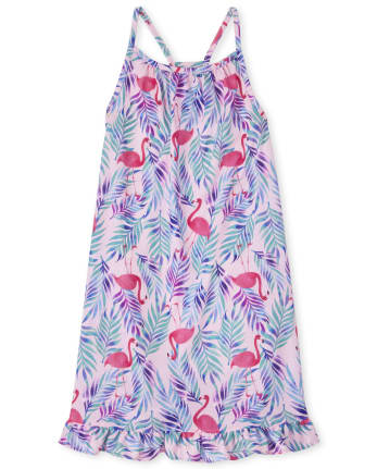 Chemise de nuit flamant rose pour filles