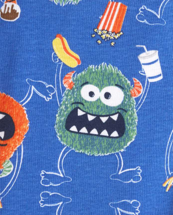Baby And Toddler Boys Monster Striped Snug Fit Cotton Pajamas 2-Pack