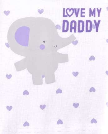 Paquete de 2 pijamas de algodón ajustados para mamá y papá para bebés y niñas pequeñas