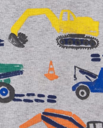 Baby And Toddler Boys Construction Snug Fit Cotton One Piece Pajamas