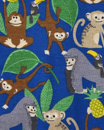 Baby And Toddler Boys Monkey Snug Fit Cotton One Piece Pajamas