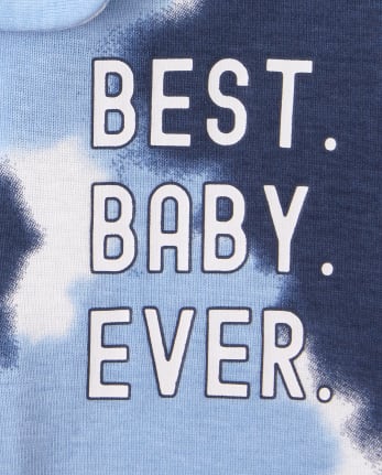 Pijama de una pieza de algodón con tinte de corbata familiar a juego para bebés y niños pequeños