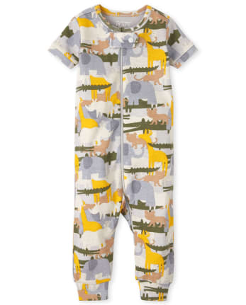 Unisex Baby And Toddler Safari Snug Fit Cotton One Piece Pajamas