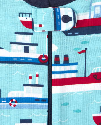 Baby And Toddler Boys Boat Snug Fit Cotton One Piece Pajamas