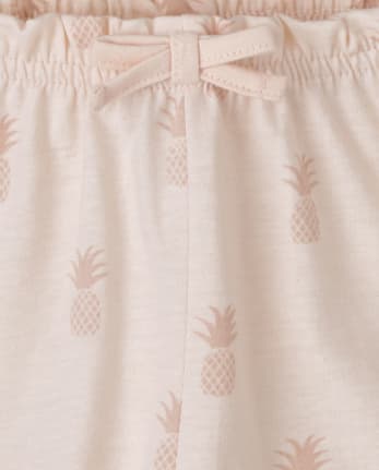 Baby Girls Pineapple Shorts 3-Pack