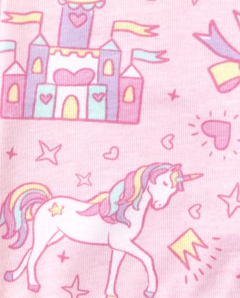 Pijama de algodón con ajuste ceñido de princesa de papá para bebés y niñas pequeñas