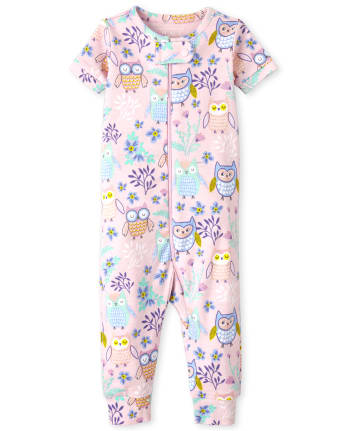 Baby And Toddler Girls Own Snug Fit Cotton One Piece Pajamas