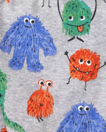 Pijama de algodón de ajuste cómodo para bebés y niños pequeños Monster Hugs