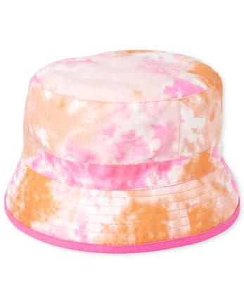 Sombrero de pescador con teñido anudado para niñas pequeñas