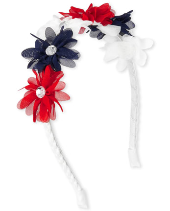 Diadema de flores Americana para niñas