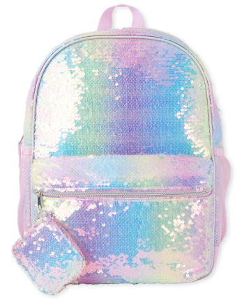Girls Rainbow Sequin Backpack