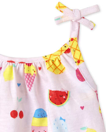 Conjunto de ropa de juego de 4 piezas para bebé niña Piña